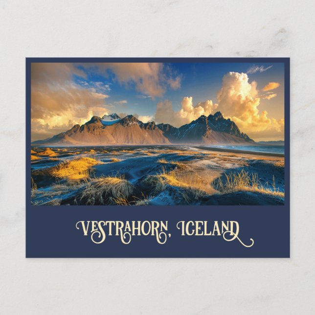 Vestrahorn Mountains, Island Postkarte (Vorderseite)