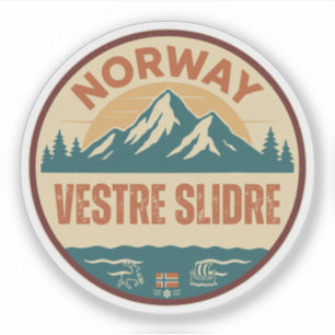 Vestre Slidre, Norwegen Norway Aufkleber