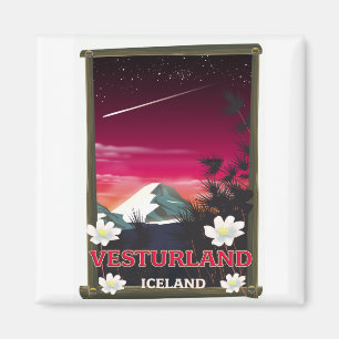 Vesturland Island Reiseplakat Magnet
