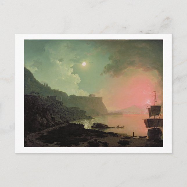 Vesuv aus Posillipo, c.1788 (Öl auf Tafel) Postkarte (Vorderseite)