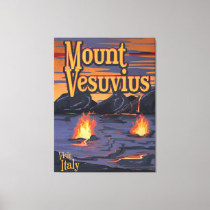 Vesuv-Reiseplakat Leinwanddruck