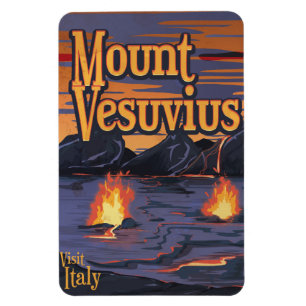 Vesuv-Reiseplakat Magnet