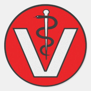 Vet Runder Aufkleber