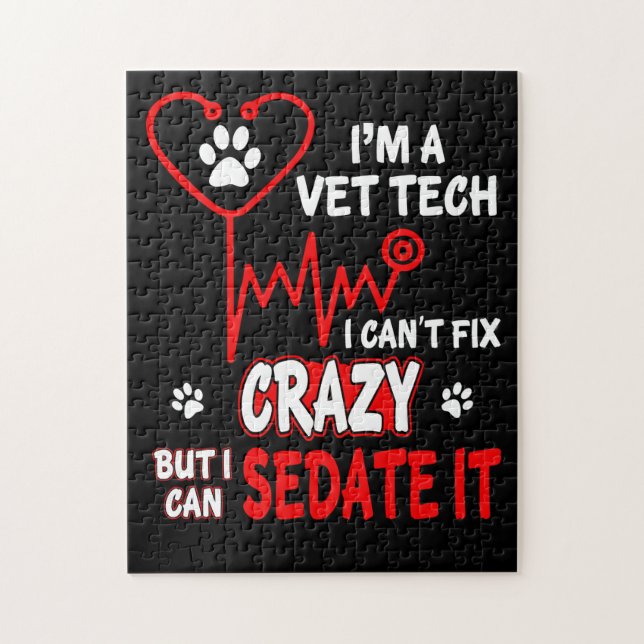 Vet Tech Can_t Fix Crazy T Shirt (Vertikal)
