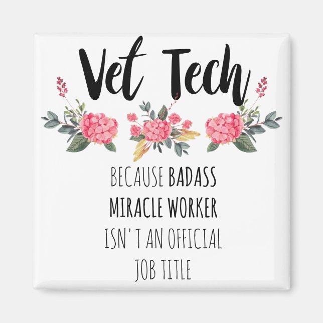 Vet Tech Dankbarkeit Appreption Thank You Gift Magnet (Vorne)