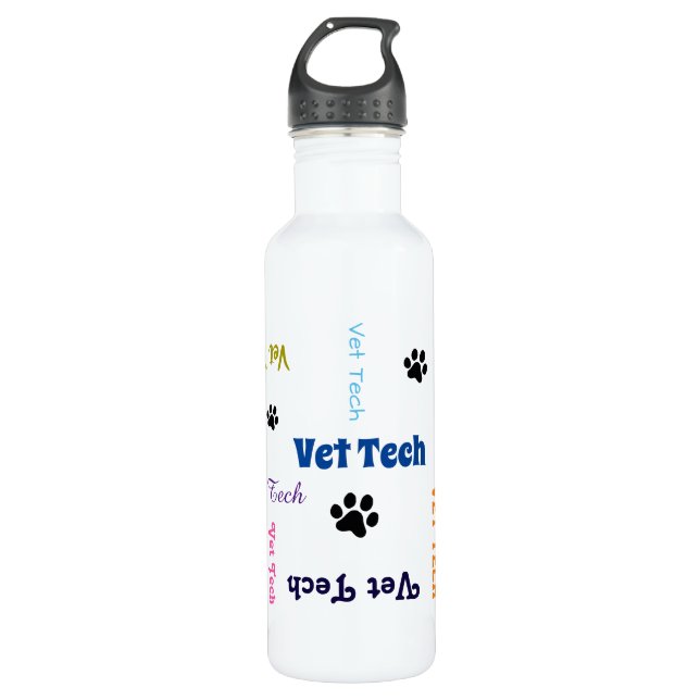 Vet Tech  Edelstahlflasche (Vorderseite)