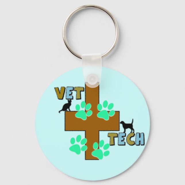 Vet Tech-Geschenk Schlüsselanhänger (Vorderseite)