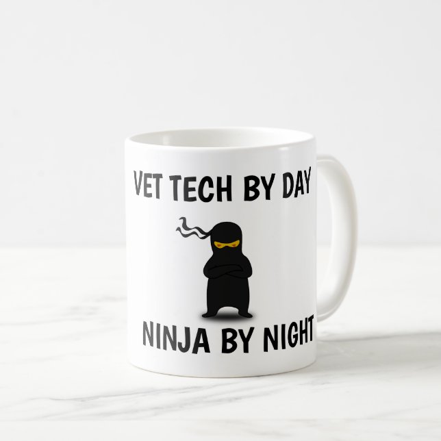 VET TECH NINJA COFFEE MUG KAFFEETASSE (VorderseiteRechts)
