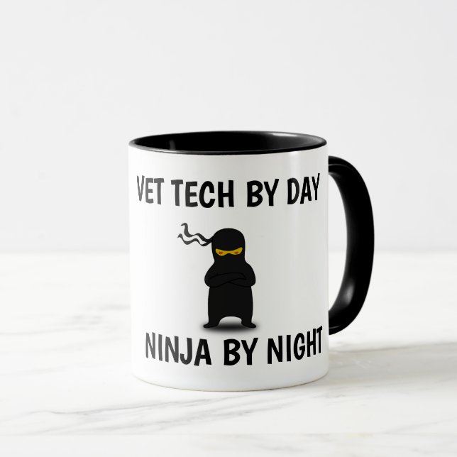 VET TECH NINJA COFFEES MUGS TASSE (VorderseiteRechts)