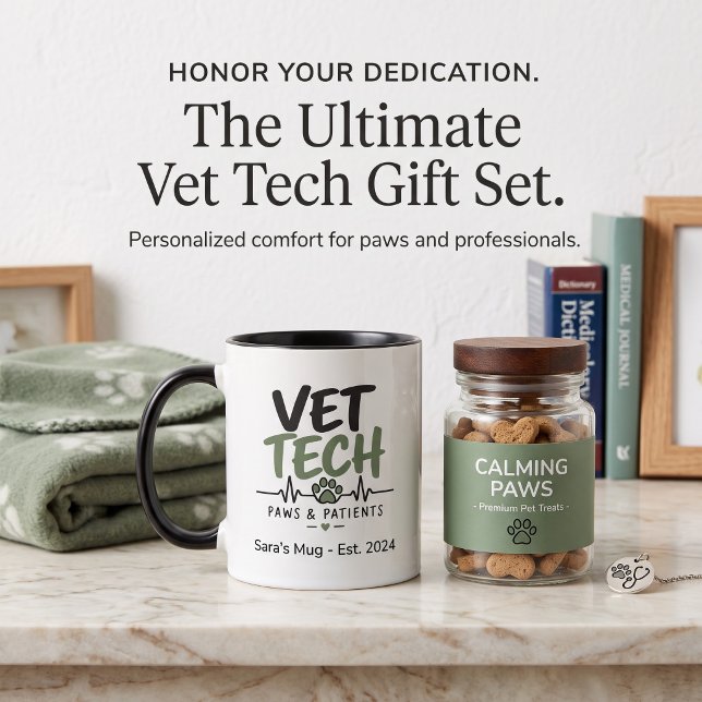 Vet Tech Paws & Patients Tasse (Von Creator hochgeladen)