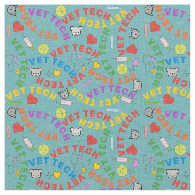 Vet Tech Teal Stoff (Nahaufnahme)