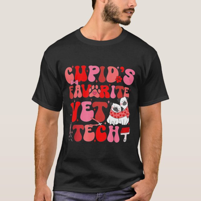 Vet Tech Valentines Day Veterinary Vet Student Vet T-Shirt (Vorderseite)