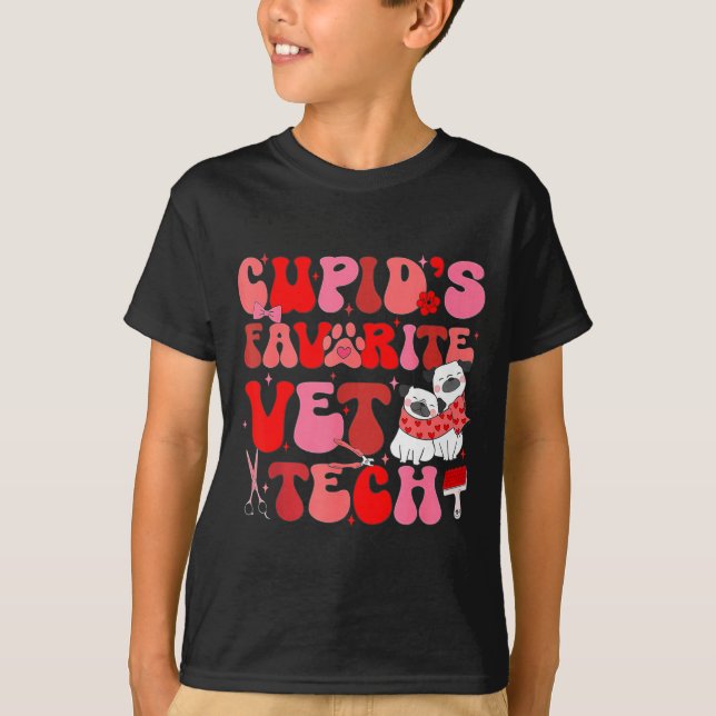 Vet Tech Valentines Day Veterinary Vet Student Vet T-Shirt (Vorderseite)