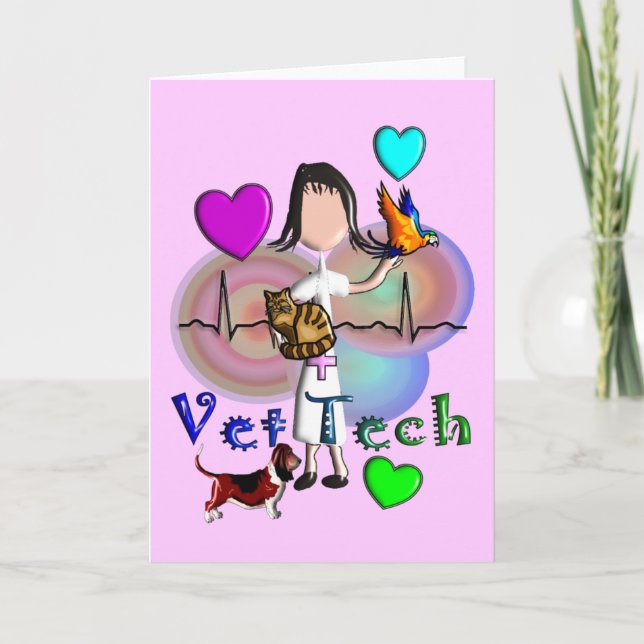 Vet Tech verleiht einzigartige Stilgrafiken Karte (Vorderseite)