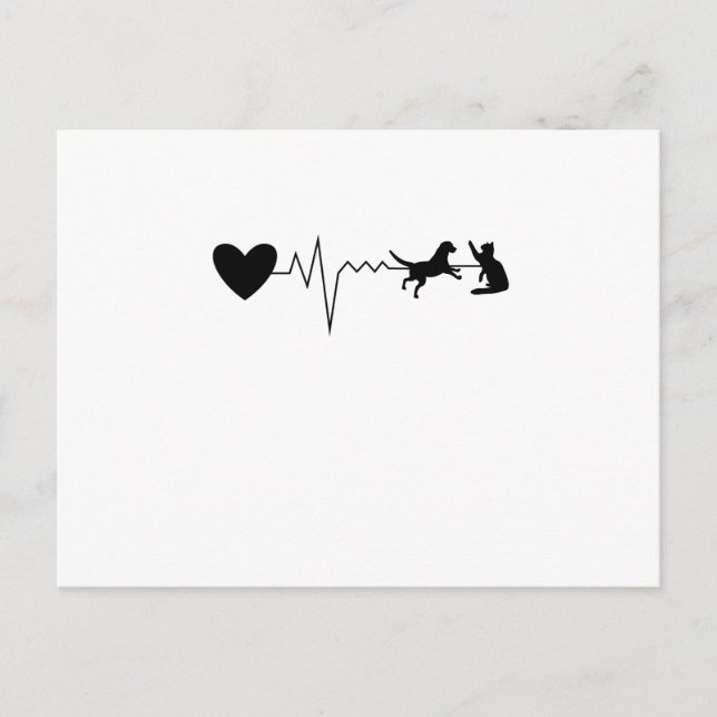 Vet Veterinary Heartbeat Puls Postkarte (Vorderseite)
