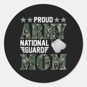 Vete, Militär-Familie der Mama der Proud-Armee Runder Aufkleber