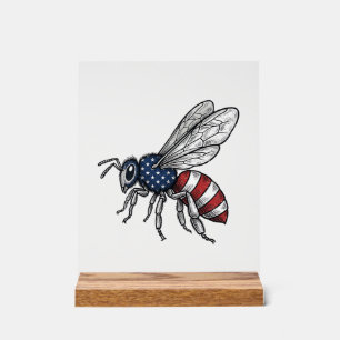 Vêtement graphique vectoriel abeille patriotique v