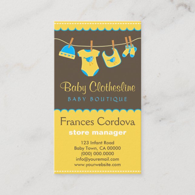 Vêtements bébé Vêtements Vêtements Boutique Cartes (Devant)