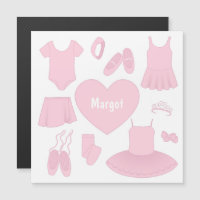 Vêtements de ballet Carte magnétique - Arrière - p