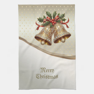 Vêtements de Noël Or Vacances Serviette de cuisine