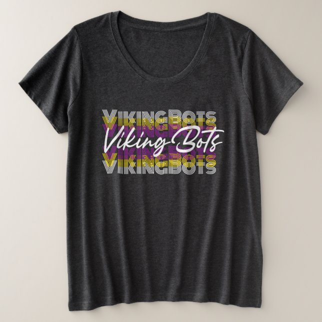 Vêtements Grande Taille Retro VikingBots (Design devant)