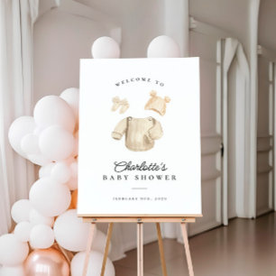 Vêtements pour bébés hiver Baby shower Affiche de 