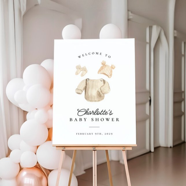 Vêtements pour bébés hiver Baby shower Affiche de  (Créateur téléchargé)
