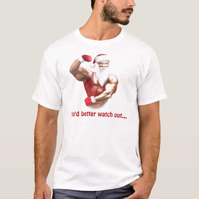 Vêtements T-shirts amusants du Père Noël (Devant)
