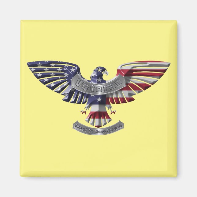 Veteran American Eagle “Proud To Have Served” Magnet (Vorne)