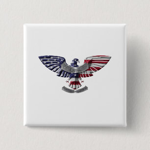 Veteran American Eagle "Stolz, gedient zu haben" Button