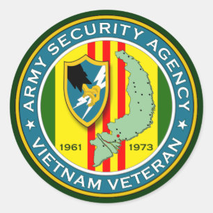 Veteran ASA Vietnam Runder Aufkleber