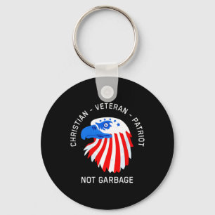 Veteran Christlich Veteran Patriot Not Garbage Schlüsselanhänger