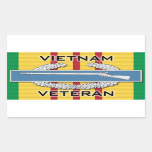 Veteran CIB Vietnam Rechteckiger Aufkleber