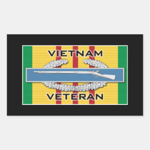 Veteran CIB Vietnam Rechteckiger Aufkleber