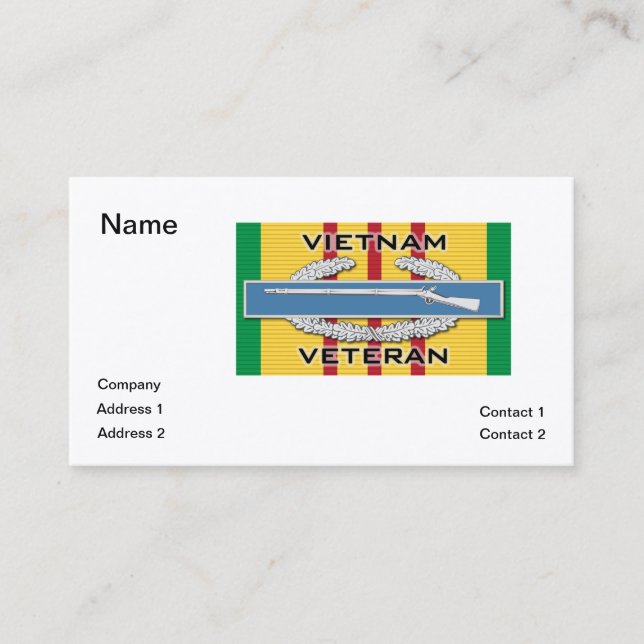 Veteran CIB Vietnam Visitenkarte (Vorderseite)