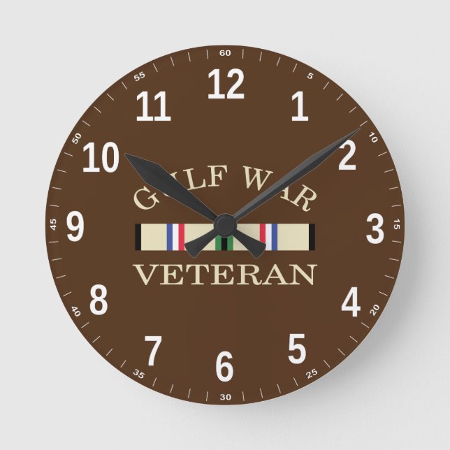 Veteran Clock im Golfkrieg Runde Wanduhr (Vorderseite)
