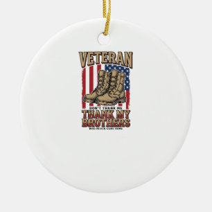 Veteran Danke Meinen Brüdern Vintage Military Shir Keramik Ornament