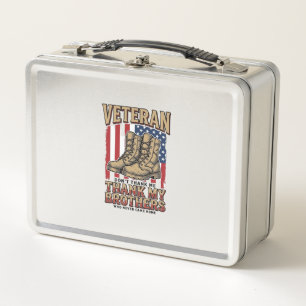 Veteran Danke Meinen Brüdern Vintage Military Shir Metall Brotdose