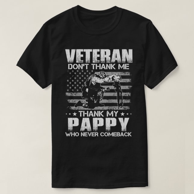 Veteran danke mir nicht, dass ich mich glücklich f T-Shirt (Design vorne)