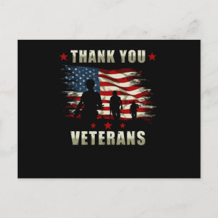 Veteran dankt USA Postkarte