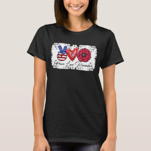 Veteran Day Peace Liebe Erinnern Sie sich an Red P T-Shirt