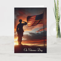 Veteran Day Saluting American Soldier