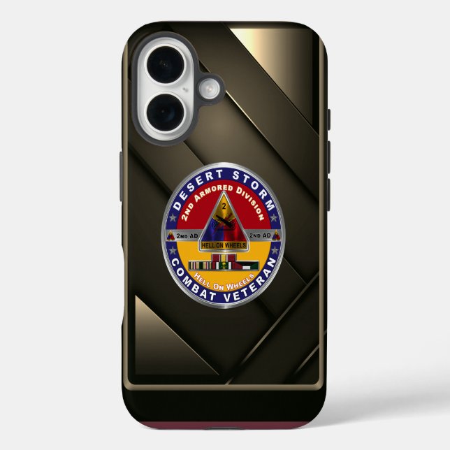 Veteran der 2. Panzerdivision Desert Storm iPhone 16 Hülle (Rückseite)
