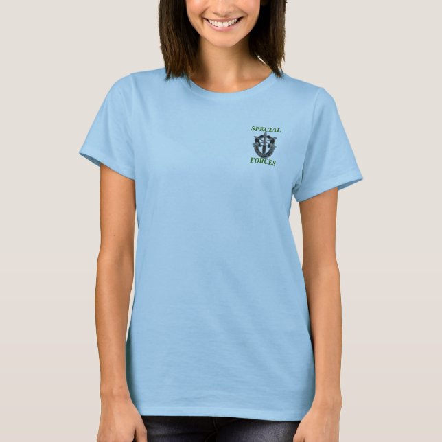 Veteran der Kraft-Gruppen-grünen Barett-SF SFG T-Shirt (Vorderseite)