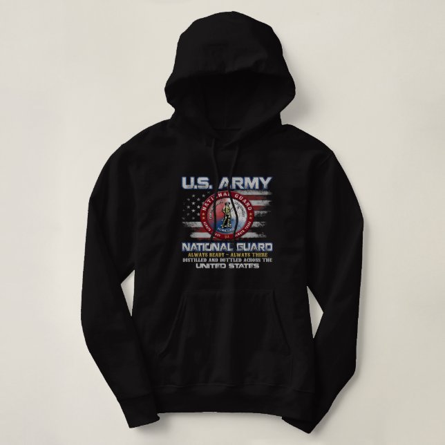 Veteran der Nationalgarde ist immer da V Hoodie (Design vorne)