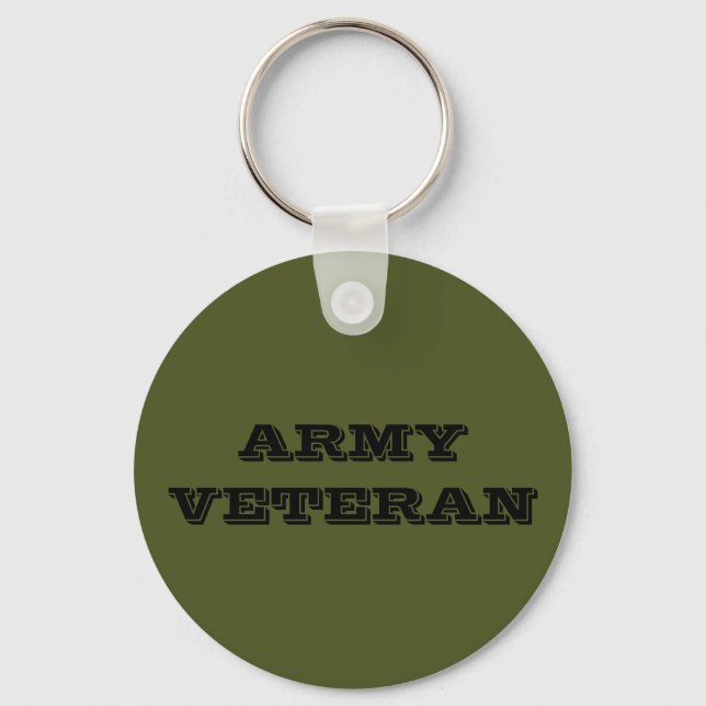 Veteran der Schlüsselkettenarmee Schlüsselanhänger (Vorderseite)