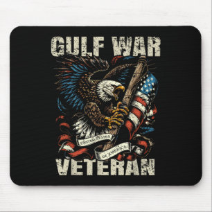 Veteran des Golfkriegs Patriotic Eagle Usa Flaggen Mousepad