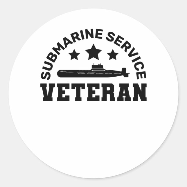 Veteran des U-Boot-Dienstes - Militärplanung Runder Aufkleber (Vorderseite)