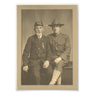 Veteran des zivilen Krieges und Soldat des Ersten Fotodruck