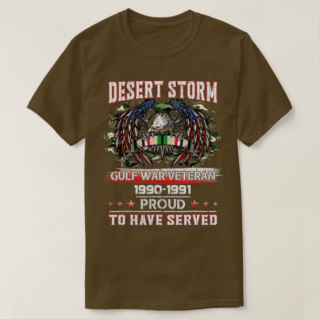 Veteran Desert Storm Veteran Proud für Veteran Da T-Shirt (Design vorne)